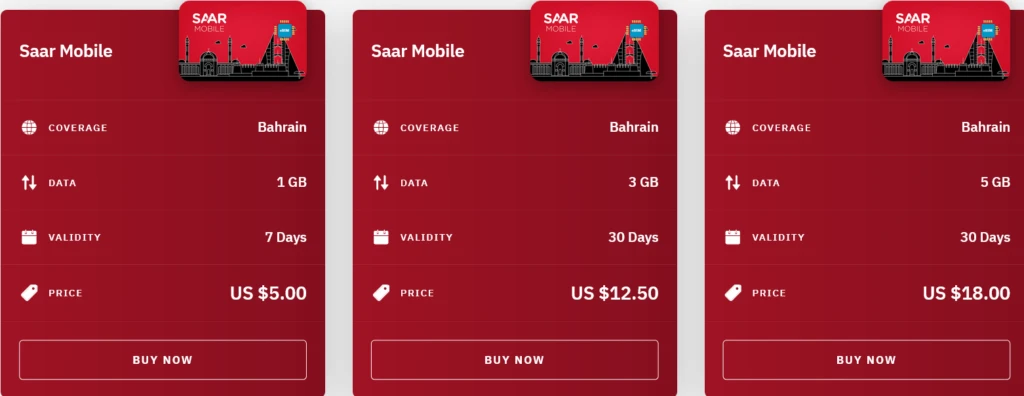 Airalo Bahrain Saar Mobile eSIM with Prices