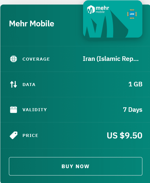 Airalo Iran (Islamic Republic of) Mehr Mobile eSIM with Prices
