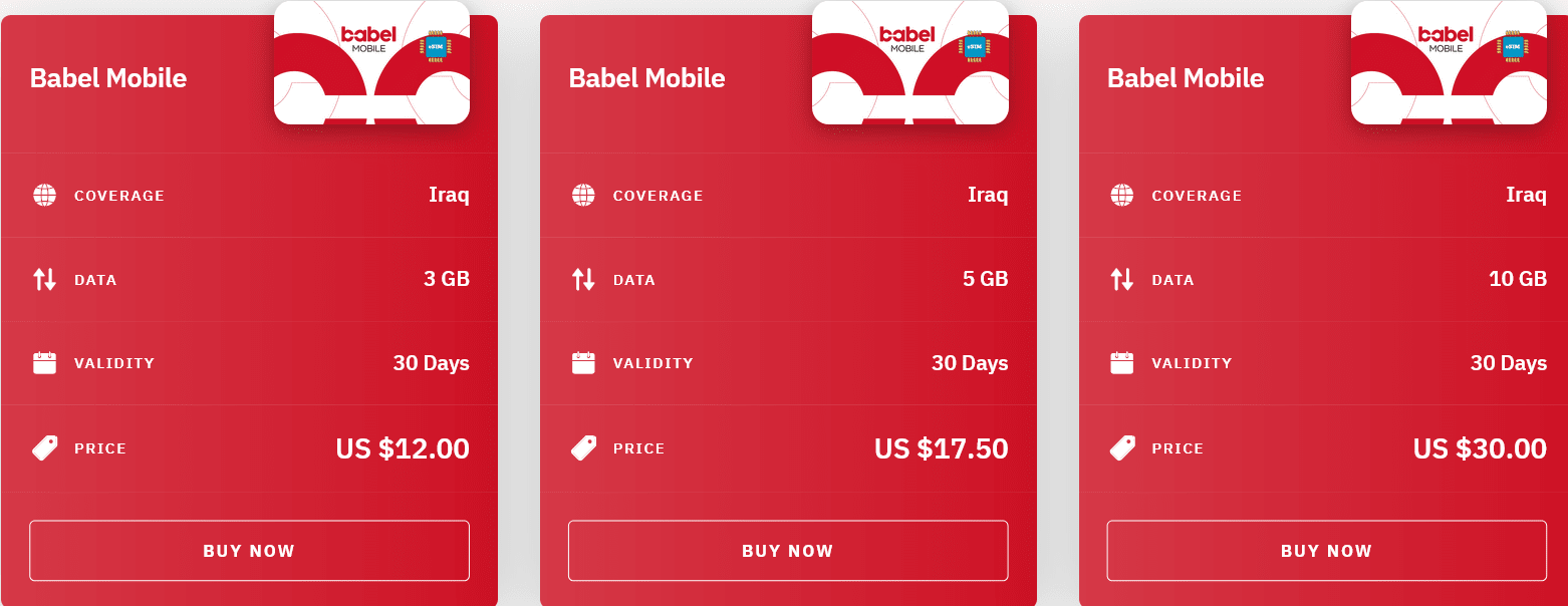 Airalo Iraq Babel Mobile eSIM with Prices