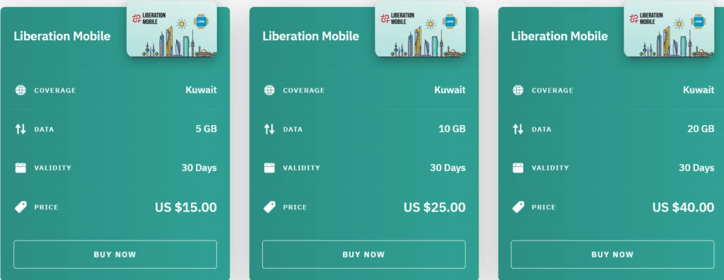 Airalo Kuwait Liberation Mobile eSIM with Prices
