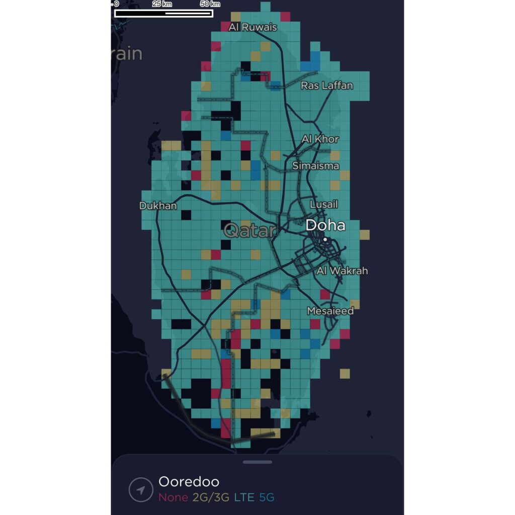Ooredoo Qatar Coverage Map