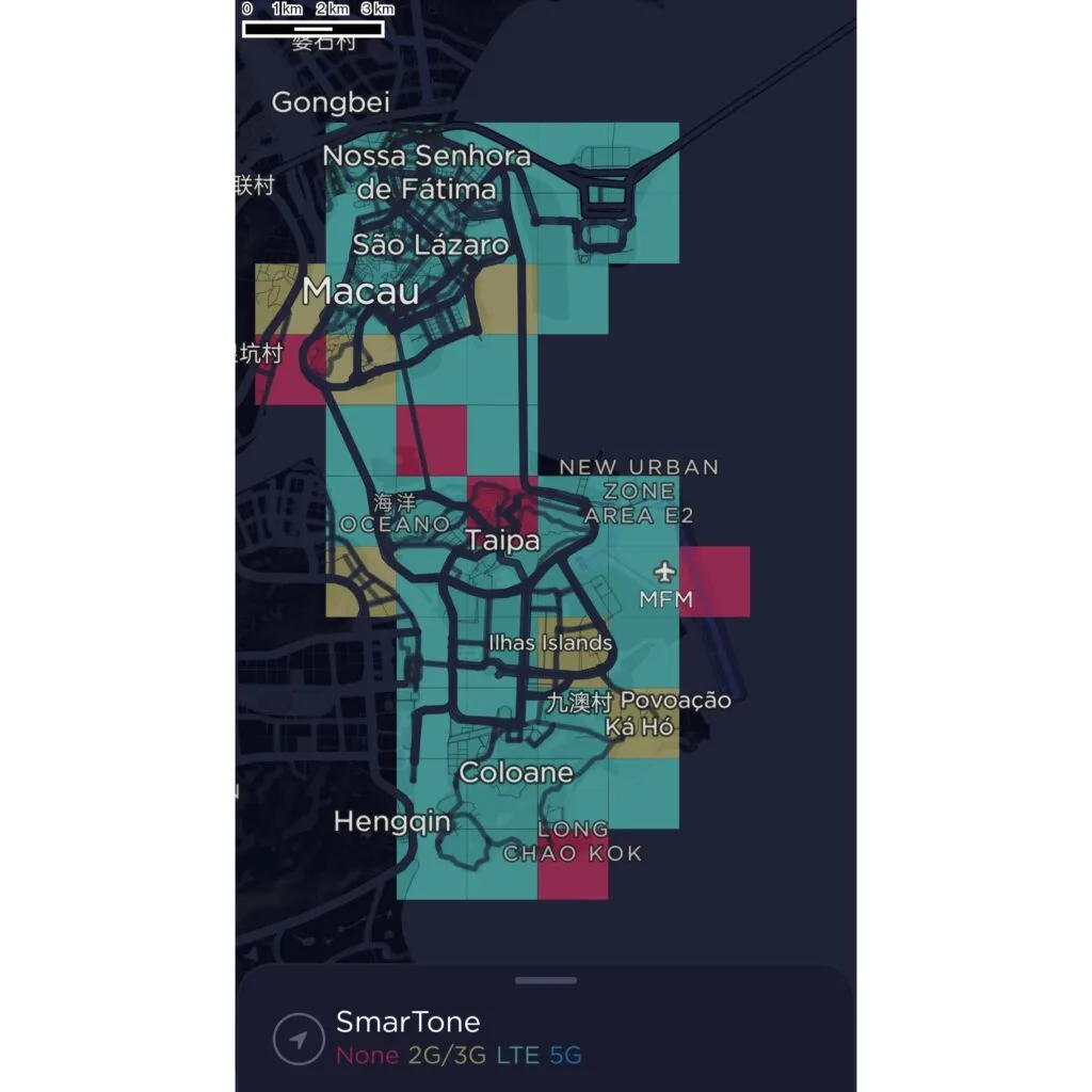 SmarTone Macau Coverage Map