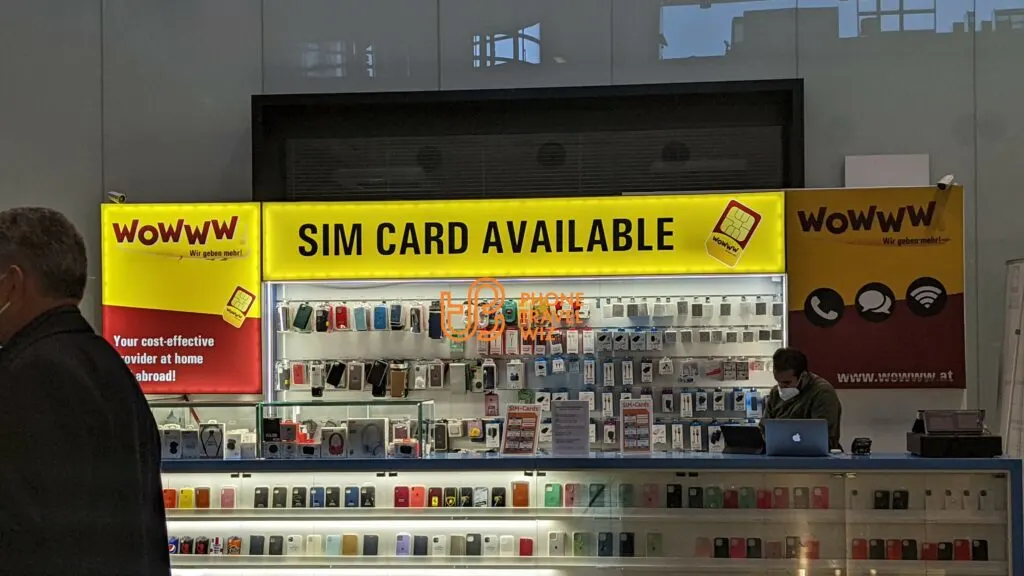 Wowww SIM Card Reseller at Vienna International Airport