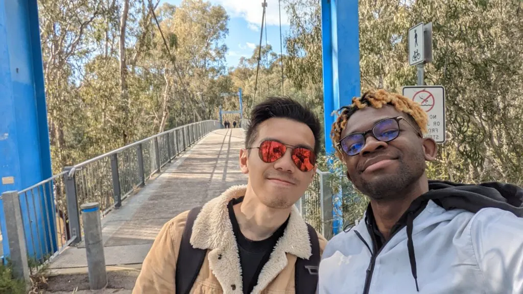 Adu from Phone Travel Wiz with his boyfriend in Shepparton Victoria Australia