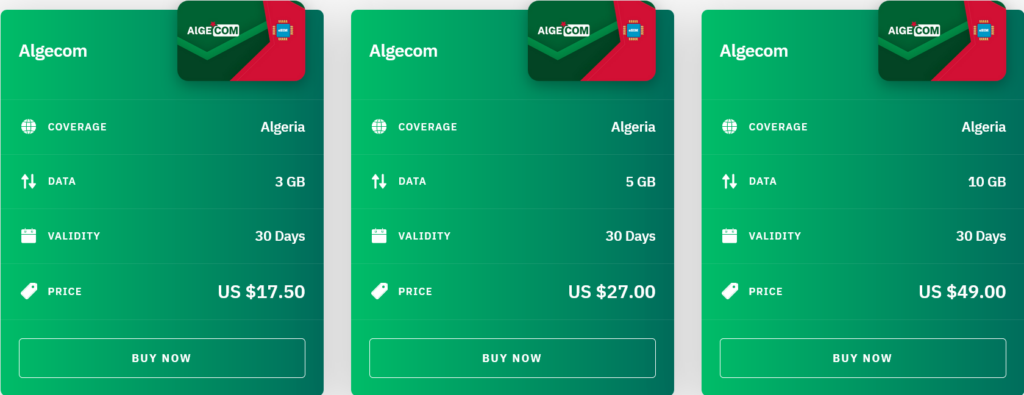 Airalo Algeria Algecom eSIM with Prices