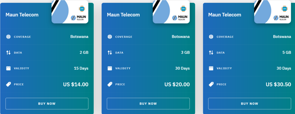 Airalo Botswana Maun Telecom eSIM with Prices