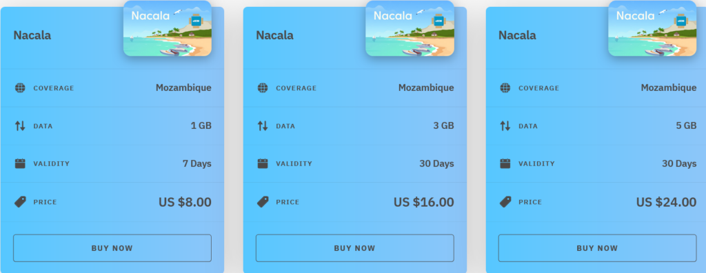 Airalo Mozambique Nacala eSIM with Prices