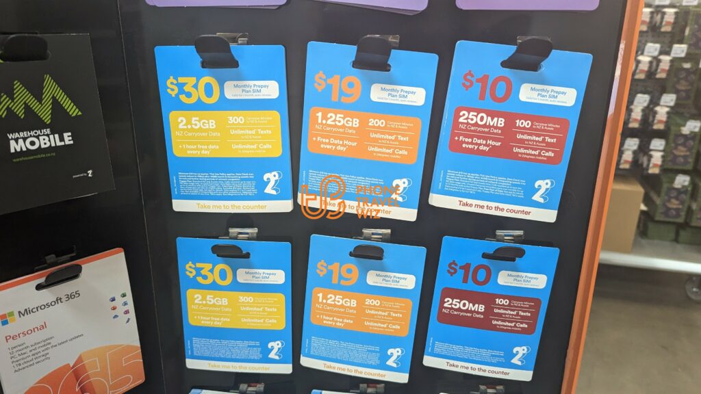 2degrees New Zealand SIM Cards Sold at the Warehouse