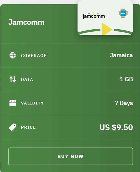 Airalo Jamaica Jamcomm eSIM with Prices