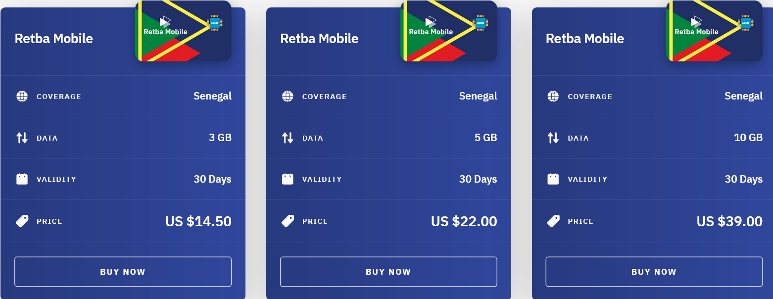 Airalo Senegal Retba Mobile eSIM with Prices