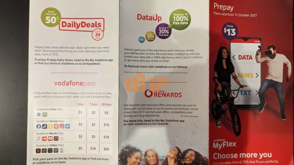 One-Vodafone New Zealand Passes Shown in a Booklet