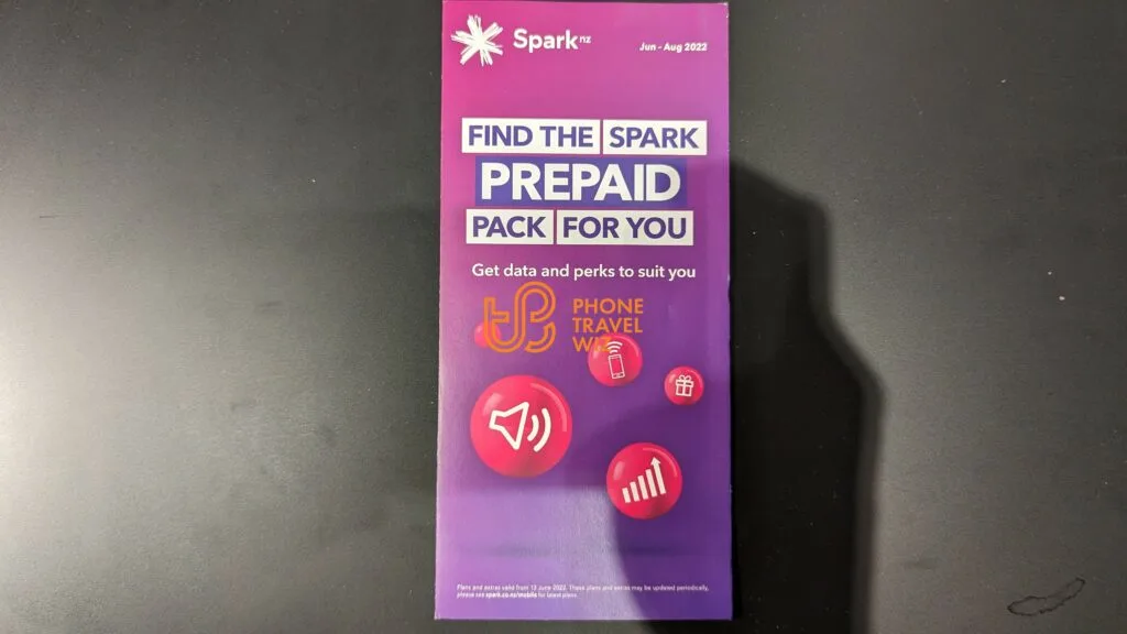 Spark New Zealand Prepaid Booklet