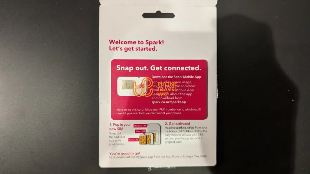 Spark New Zealand Travel Pack SIM Card in Starter Pack