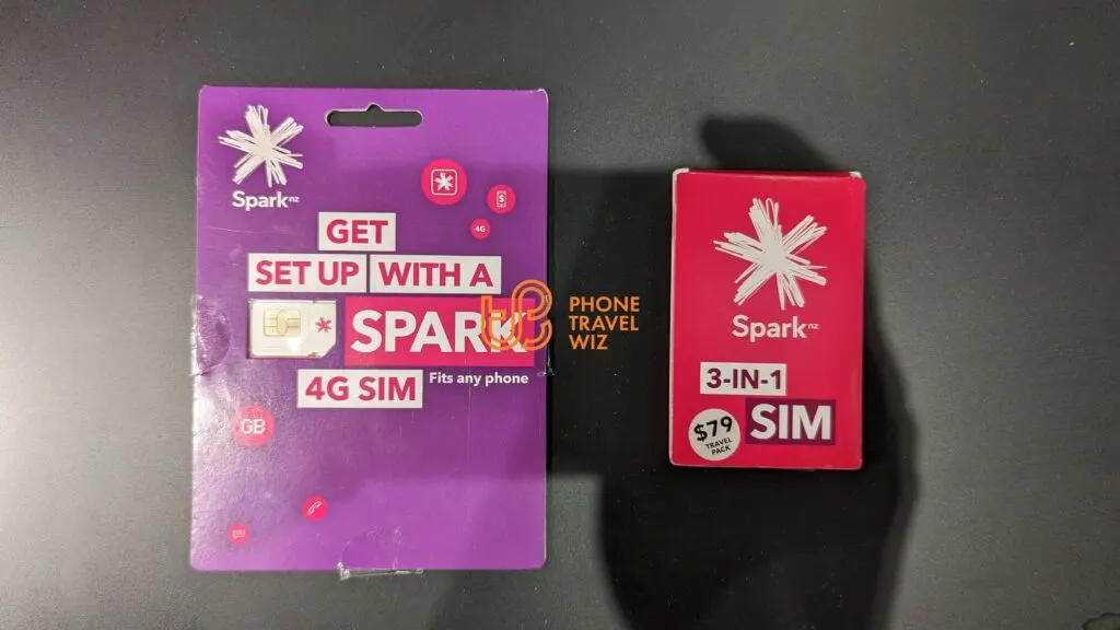 Spark New Zealand Travel Pack and Regular SIM Cards