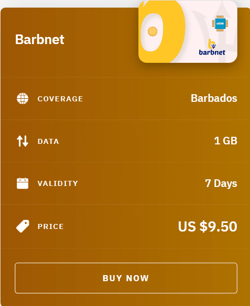 Airalo Barbados Barbnet eSIM with Prices