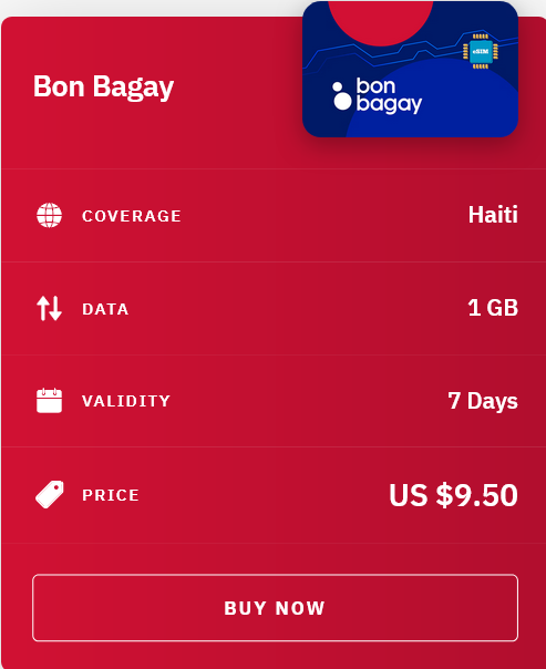 Airalo Haiti Bon Bagay eSIM with Prices