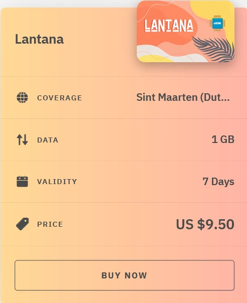 Airalo Sint Maarten (Dutch Part) Lantana eSIM with Prices