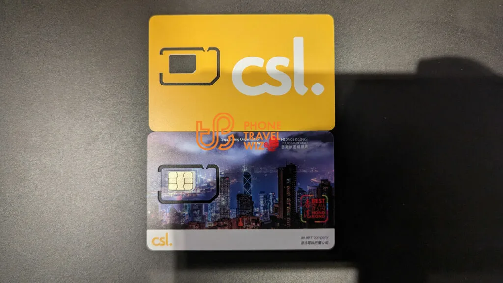 CSL Mobile Hong Kong SIM Cards (Regular & Tourist) Front
