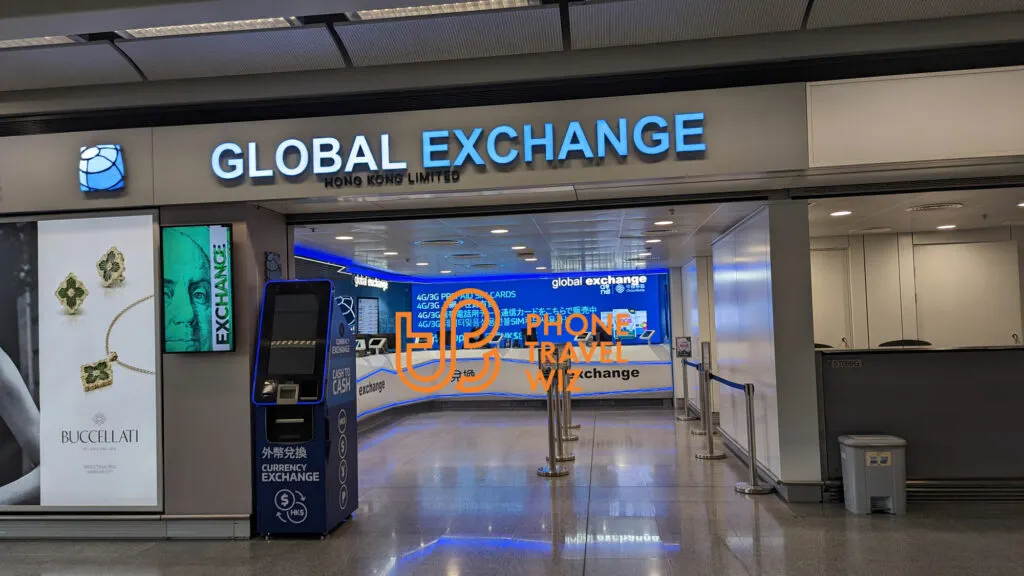 Global Exchange Hong Kong Store Selling China Mobile Hong Kong SIM Cards