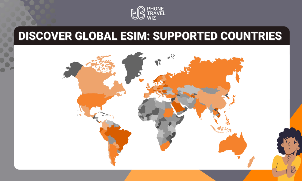 Airalo Discover Global eSIM Eligible Countries Map Infographic by Phone Travel Wiz (February 2023 Version)