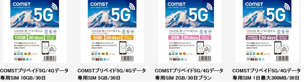 COMST Japan SIM Cards