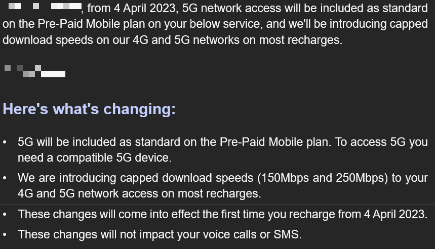 Telstra Australia Capped Download and Upload Speed Announcement per Email Starting from April 2023