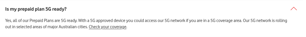 Vodafone Australia 5G FAQ