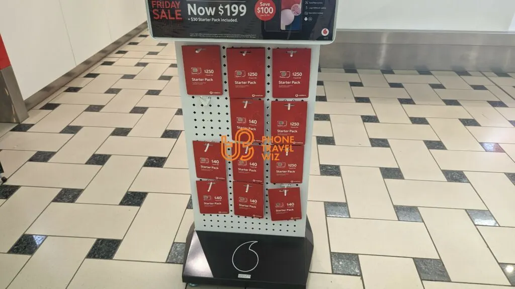Vodafone Australia Starter Packs Sold at Brisbane Airport International Terminal