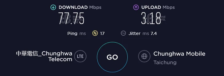 Chunghwa Telecom Taiwan Speed Test at National Taichung Theater in Taichung City (3.18 Mbps)