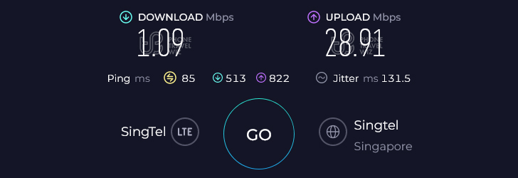 Airalo Asialink in Thailand Speed Test at Koh Pha Ngan Chaloklum Bay Resort (1.09Mbps - 28.91 Mbps)