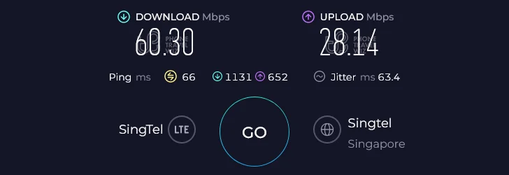 Airalo Asialink in Thailand Speed Test at Koh Pha Ngan Moo 2 District (28.14 Mbps)