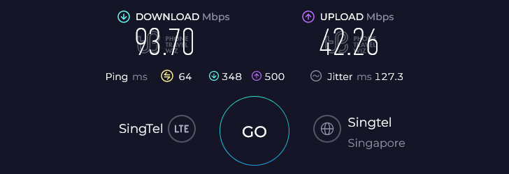 Airalo Asialink in Thailand Speed Test at Koh Samui Maenam Morning Market (42.26 Mbps)