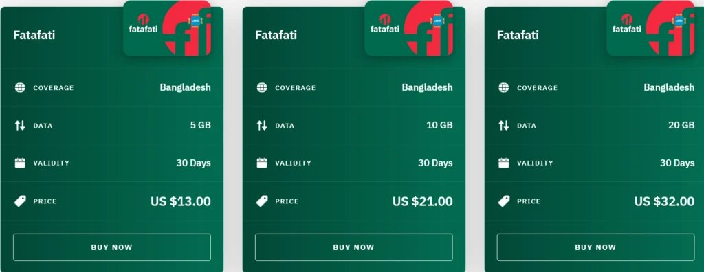 Airalo Bangladesh Fatafati eSIM with Prices