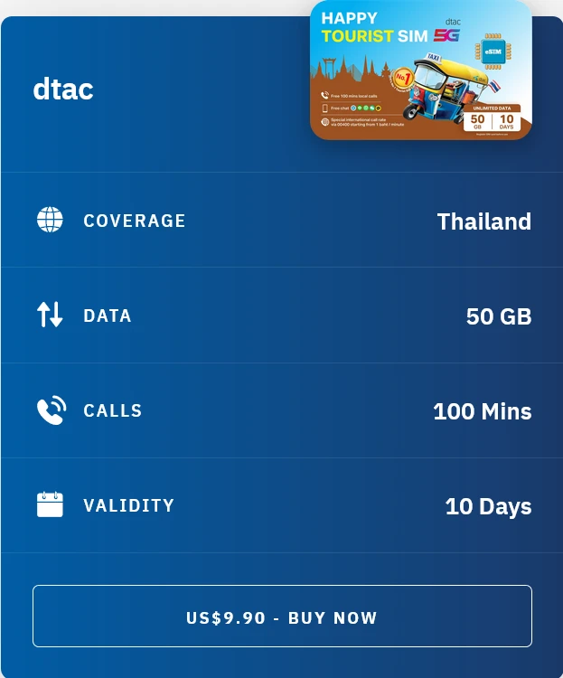 Airalo Thailand Dtac eSIM with Price