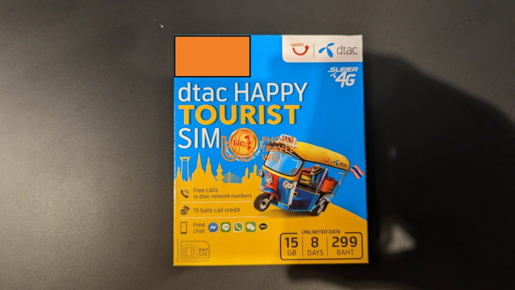 Dtac Thailand Happy Tourist 299 THB Starter Pack Front