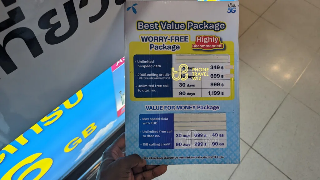 Dtac Thailand with Out of Stock Worry-Free & Value for Money Packages Sold at Bangkok Suvarnabhumi Airport