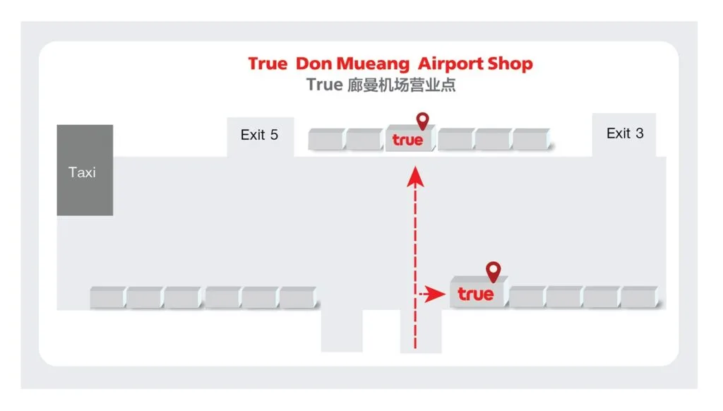 TrueMove H Thailand Store Locations in Bangkok-Don Mueang International Airport
