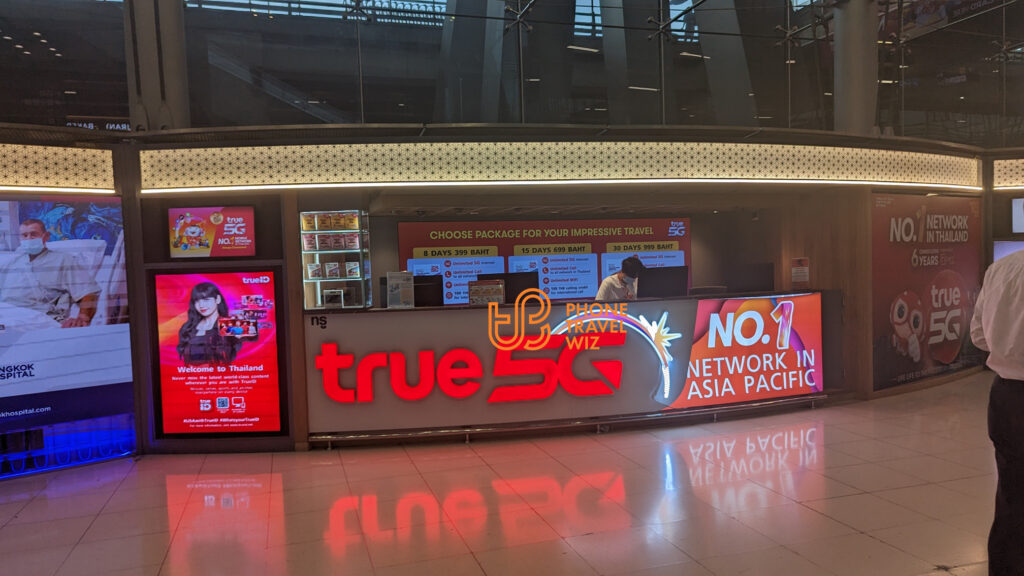 TrueMove H Thailand Store in the Arrivals Hall at Bangkok-Suvarnabhumi Airport