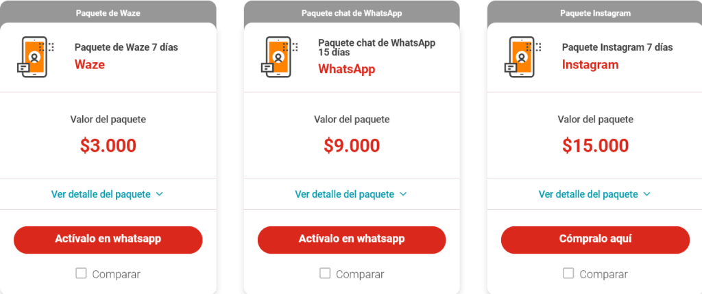 Claro Colombia Paquetes de Apps Plans