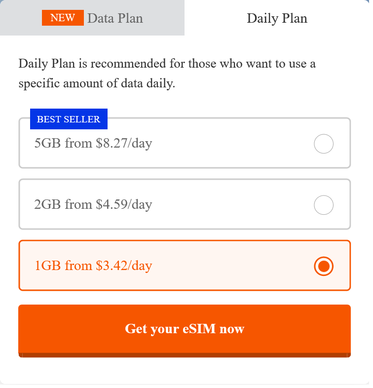Japan Wireless Daily Plans