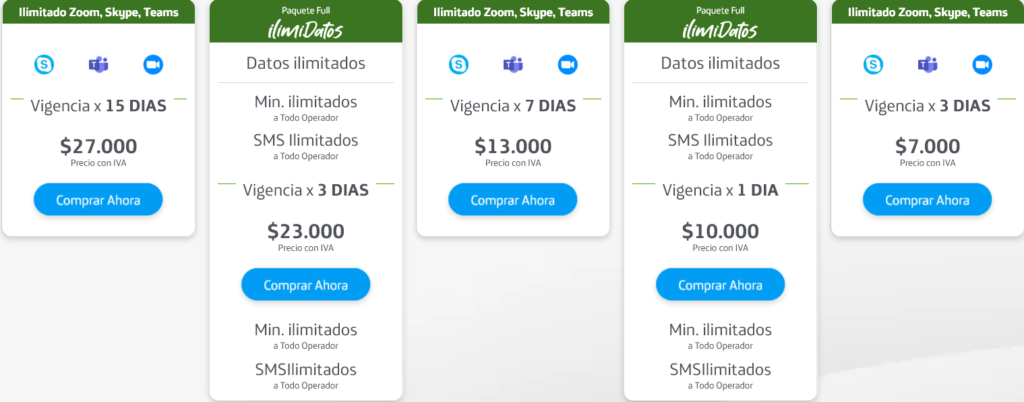 Movistar Colombia IlimiDatos Unlimited Data Plans
