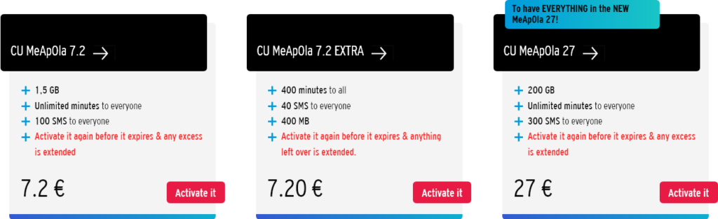 Vodafone CU Combo Plans