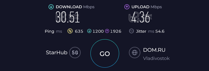 Alosim South Korea eSIM Speed Test at Myeongdong Hotel Creto (30.51 Mbps)