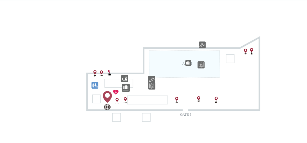 SK Telecom Booth at Jeju International Airport on a Map