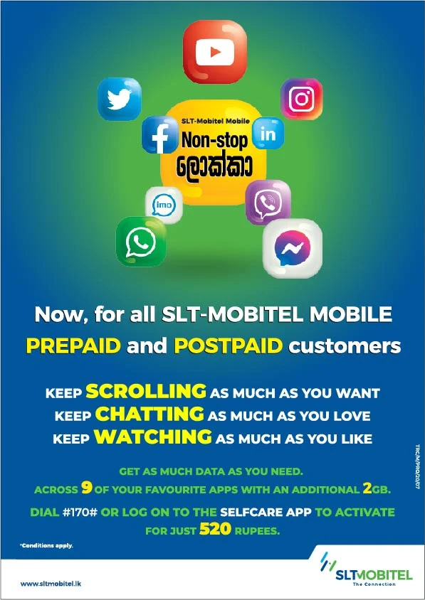 SLT Mobitel Sri Lanka Nonstop Lokka Plan Banner