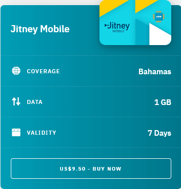Airalo Bahamas Jitney Mobile eSIM with Prices