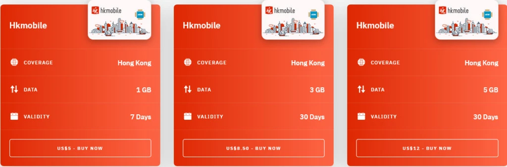 Airalo Hong Kong Hkmobile eSIM with Prices