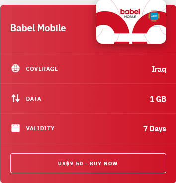 Airalo Iraq Babel Mobile eSIM with Prices