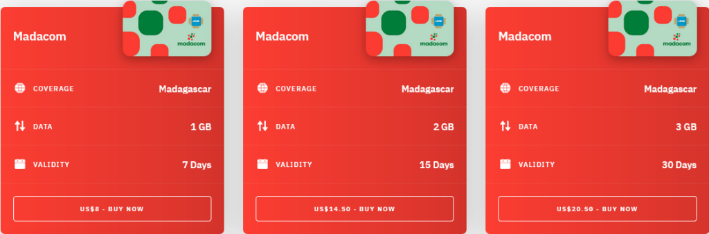 Airalo Madagascar Madacom eSIM with Prices