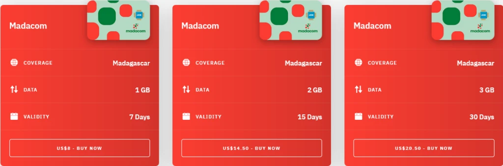 Airalo Madagascar Madacom eSIM with Prices